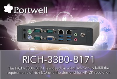 Новый встраиваемый компьютер RICH-33B0-8171 от Portwell